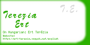 terezia ert business card